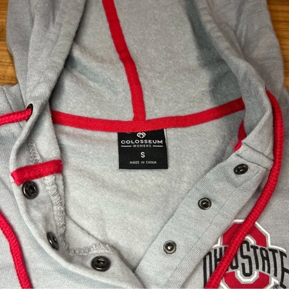 Ohio State Buckeye Colosseum Aurelia Dip-Dye 1/4 Snap Pullover Hoodie‎ SMALL NWT